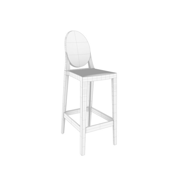 Kartell One More Round Stool Rhino3DMShaded
