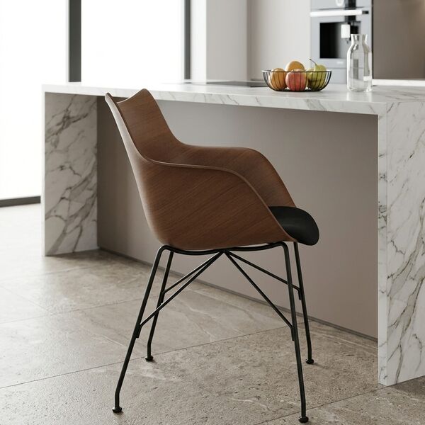 Kartell QWood Chair 3D model — studio render