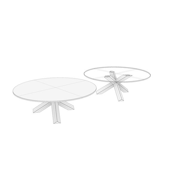 Cassina 452 La Rotonda Coffee Table 3D model — clay shaded view
