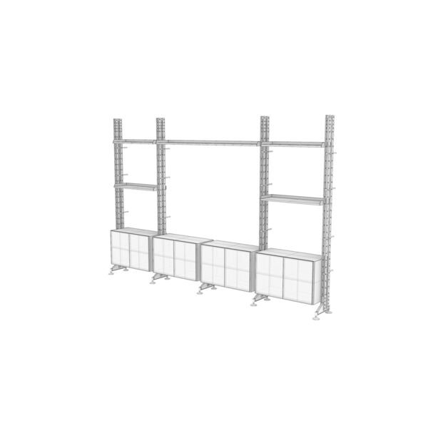 Cassina 835 Infinito Wall 3D model — clay shaded view