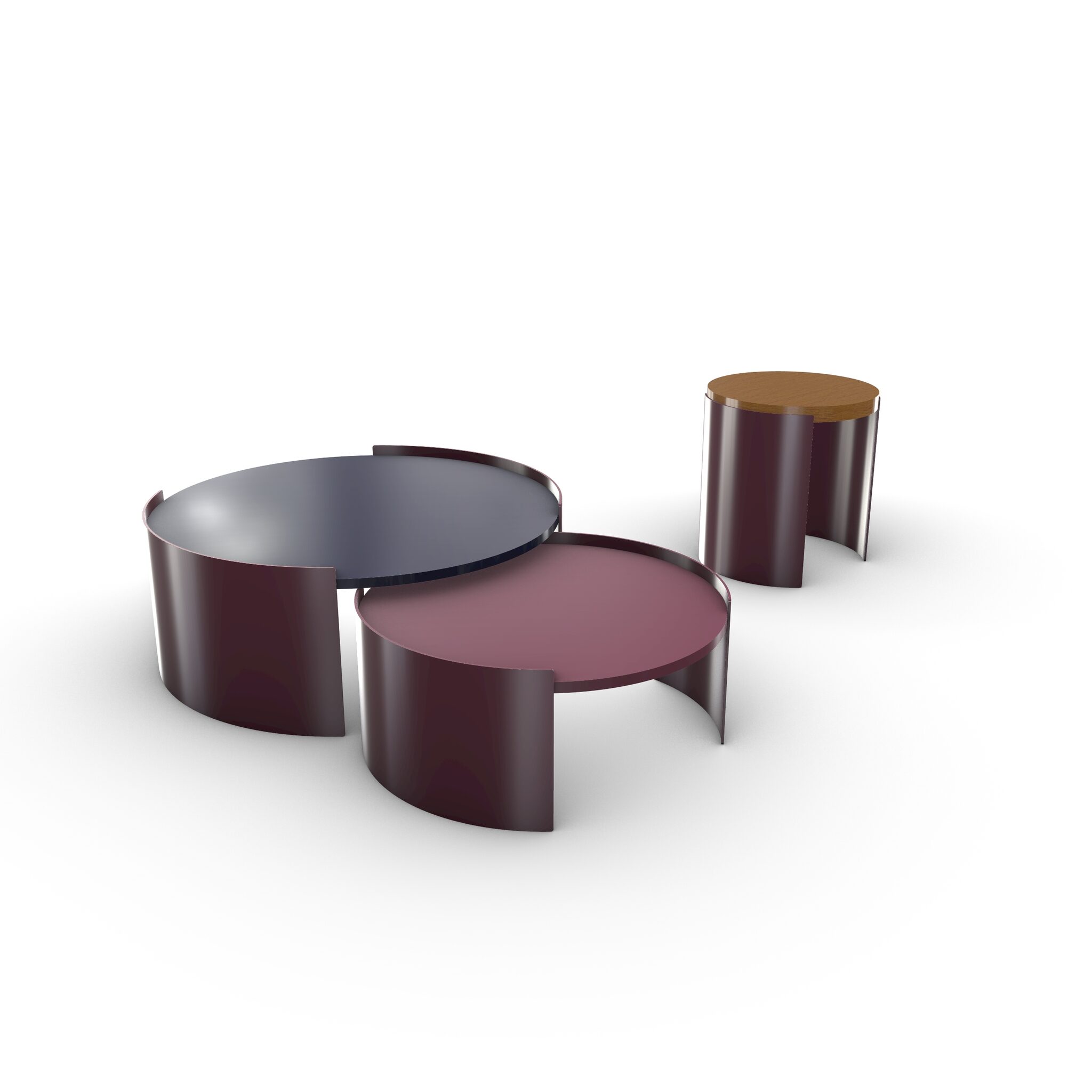 554 Bowy Low Tables 3D Model