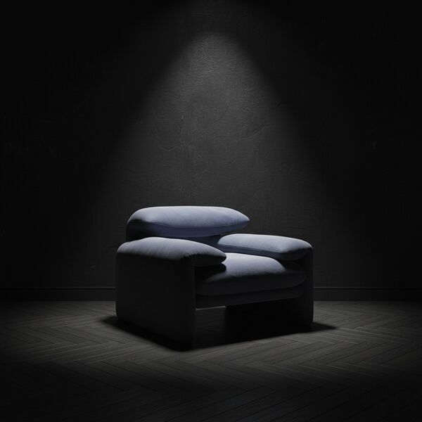 Cassina 675 Maralunga Armchair 3D model — styled interior scene