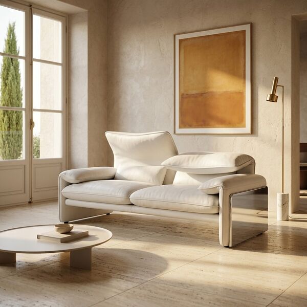 Cassina 675 Maralunga Sofa 2 Seats 3D model — styled interior scene