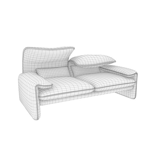 675 Maralunga Sofa 2 Seats 3D Model