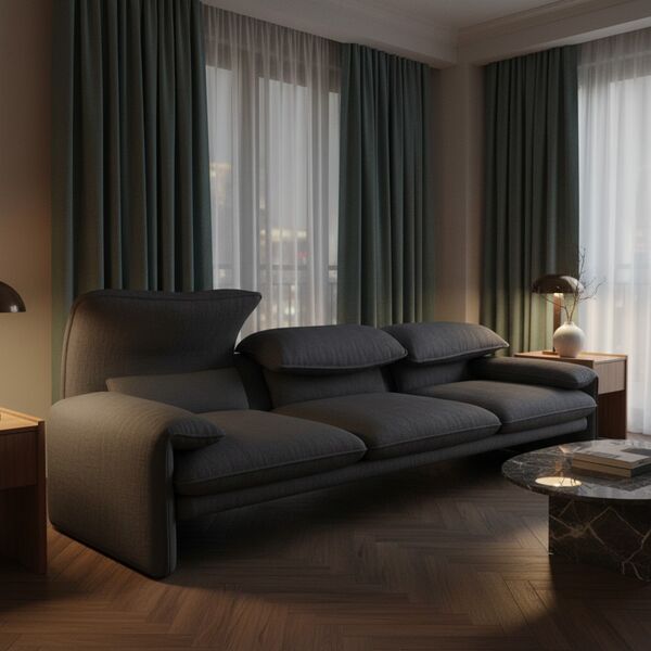 Cassina 675 Maralunga Sofa 3 Seats 3D model — styled interior scene