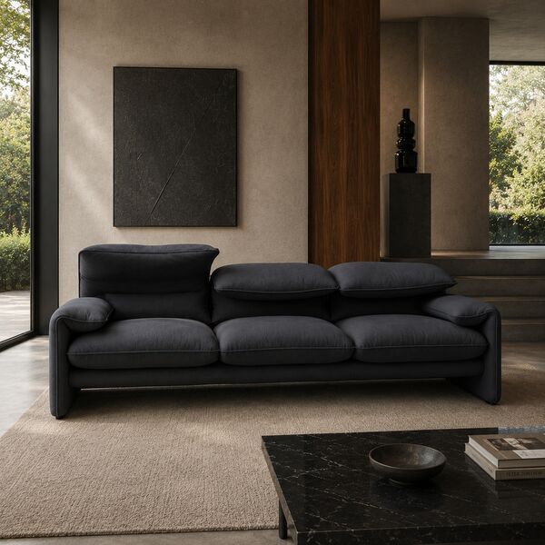 Cassina 675 Maralunga Sofa 3 Seats 3D model — styled interior scene