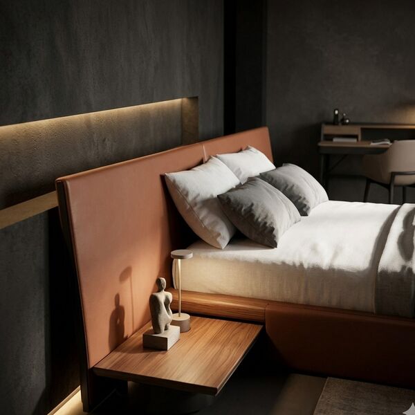 Cassina L42 Acute Bed 3D model — styled interior scene