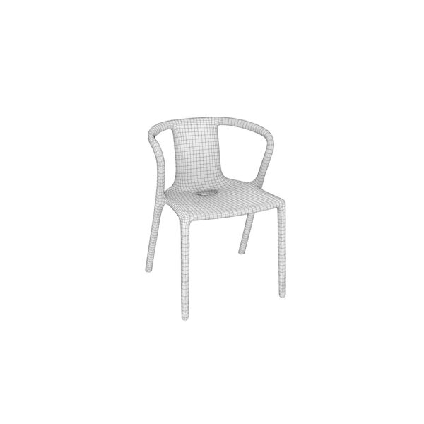 Magis Air Armchair 3D model — clay shaded view