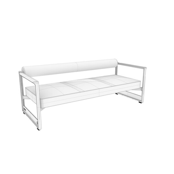 Brut 3 Seats Sofa 3D Model