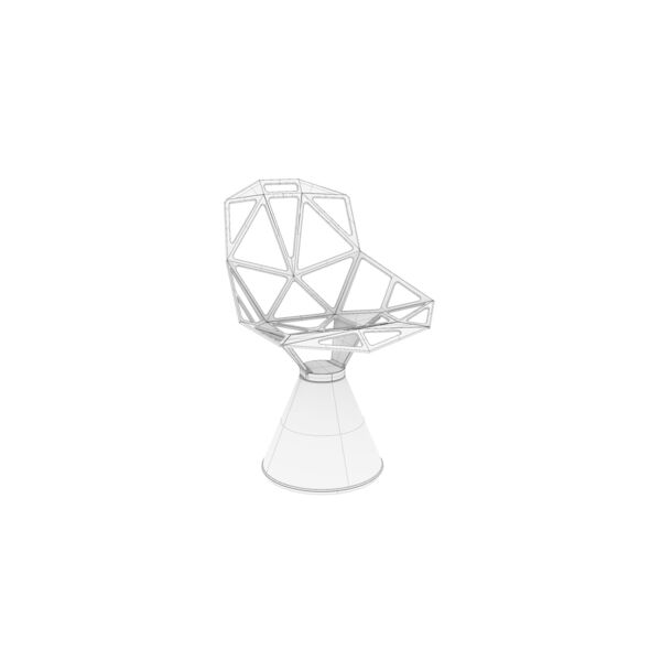 Magis Chair One on Cone 3D model — clay shaded view