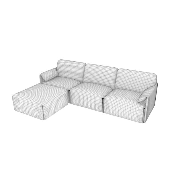 Costume 3 Seats Sofa 3D Model