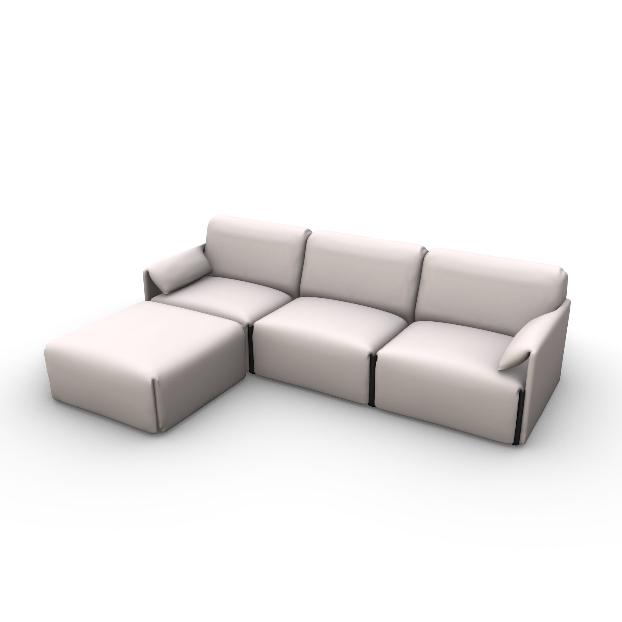 Costume 3 Seats Sofa 3D Model