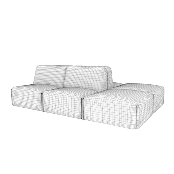 Magis Costume Island Sofa 3D model — clay shaded view