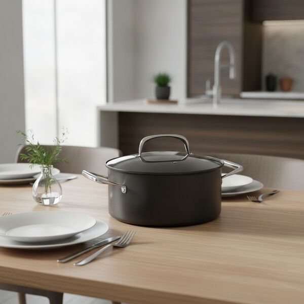 Black Metal Handle Pan 01 - interior view 1
