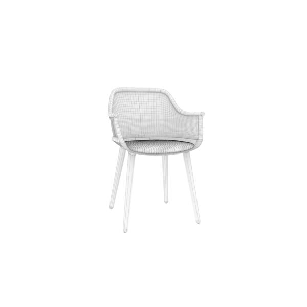 Magis Cyborg Elegant Chair 3D model — clay shaded view