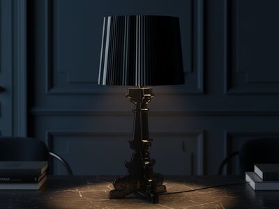 Kartell Bourgie table lamp by Ferruccio Laviani — dark luxury interior lifestyle 3D model