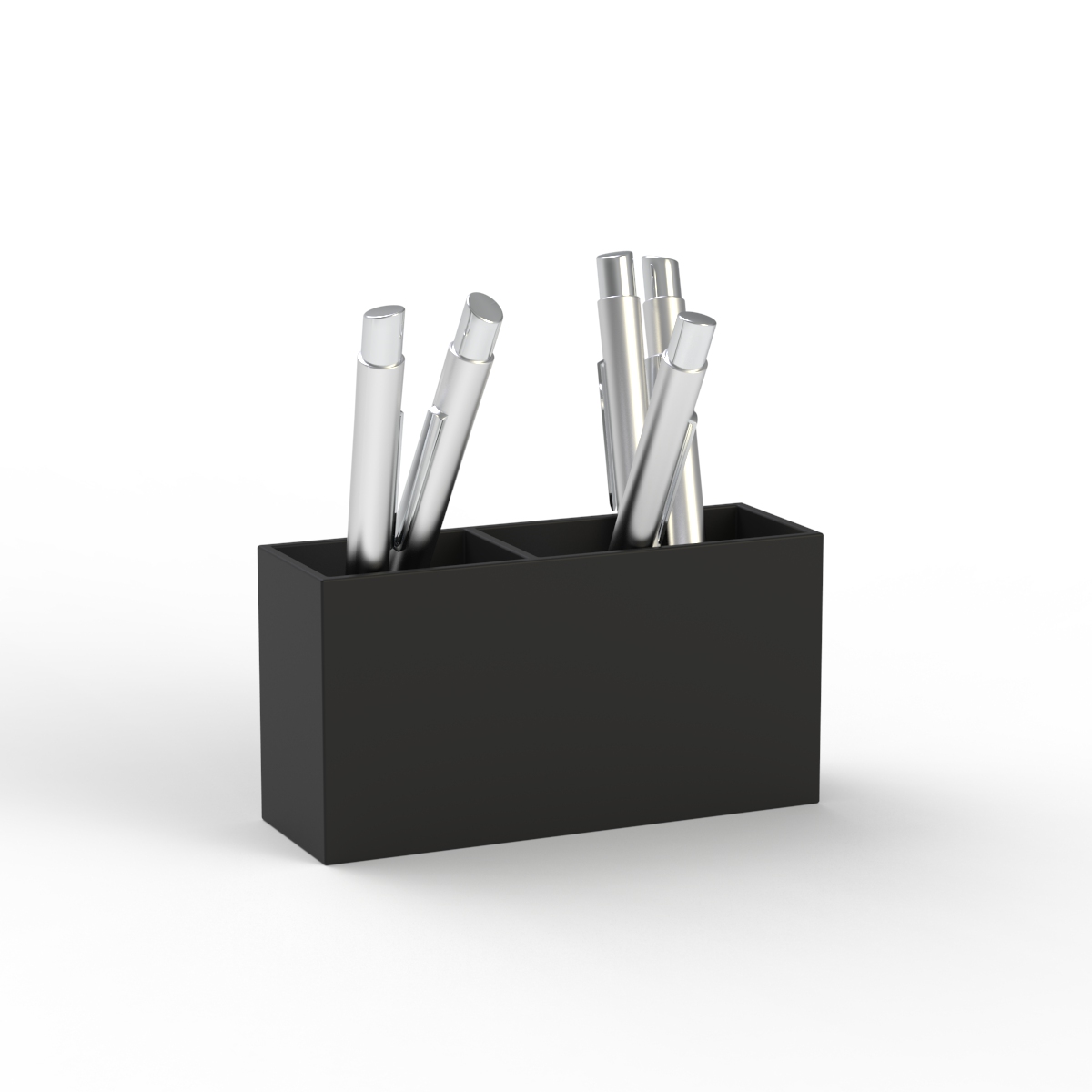 Holder Plastic Black Pens 01 3D Model