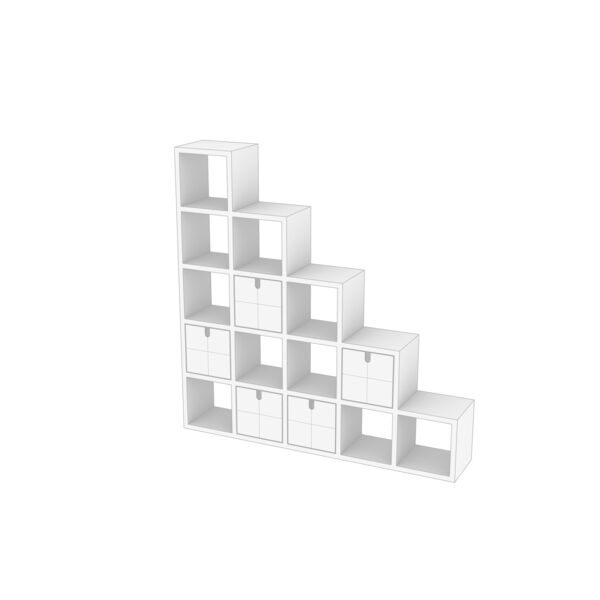 Kartell Polvara 4767 Bookcase 3D model — clay shaded view