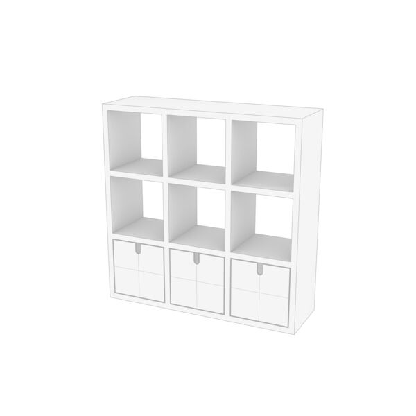Kartell Polvara 4768 Bookcase 3D model — clay shaded view