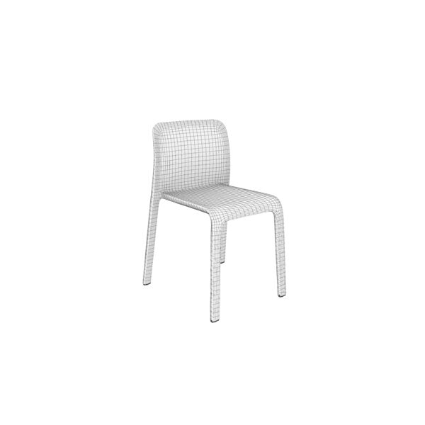Magis Chair First Dressed 3D model — clay shaded view
