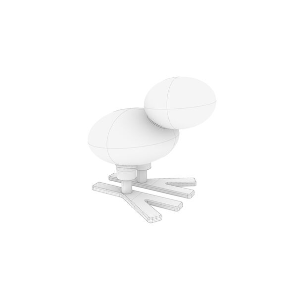 Magis Happy Bird 3D model — clay shaded view
