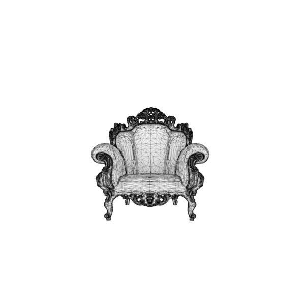 Magis Proust Armchair 3D model — clay shaded view