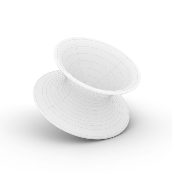 Magis Spun Chair 3D model — clay shaded view