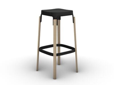 Magis Steelwood Stool RhinoRender