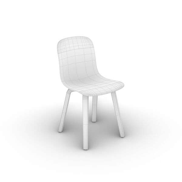 Magis Substance Chair Plywood 3D model — clay shaded view