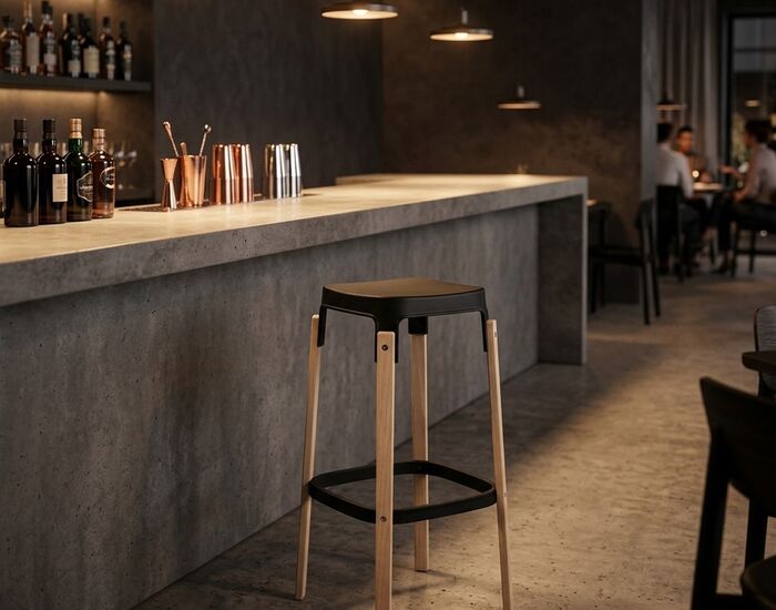 Steelwood Stool 3D Model