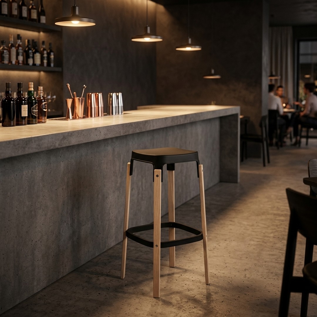 Steelwood Stool 3D Model