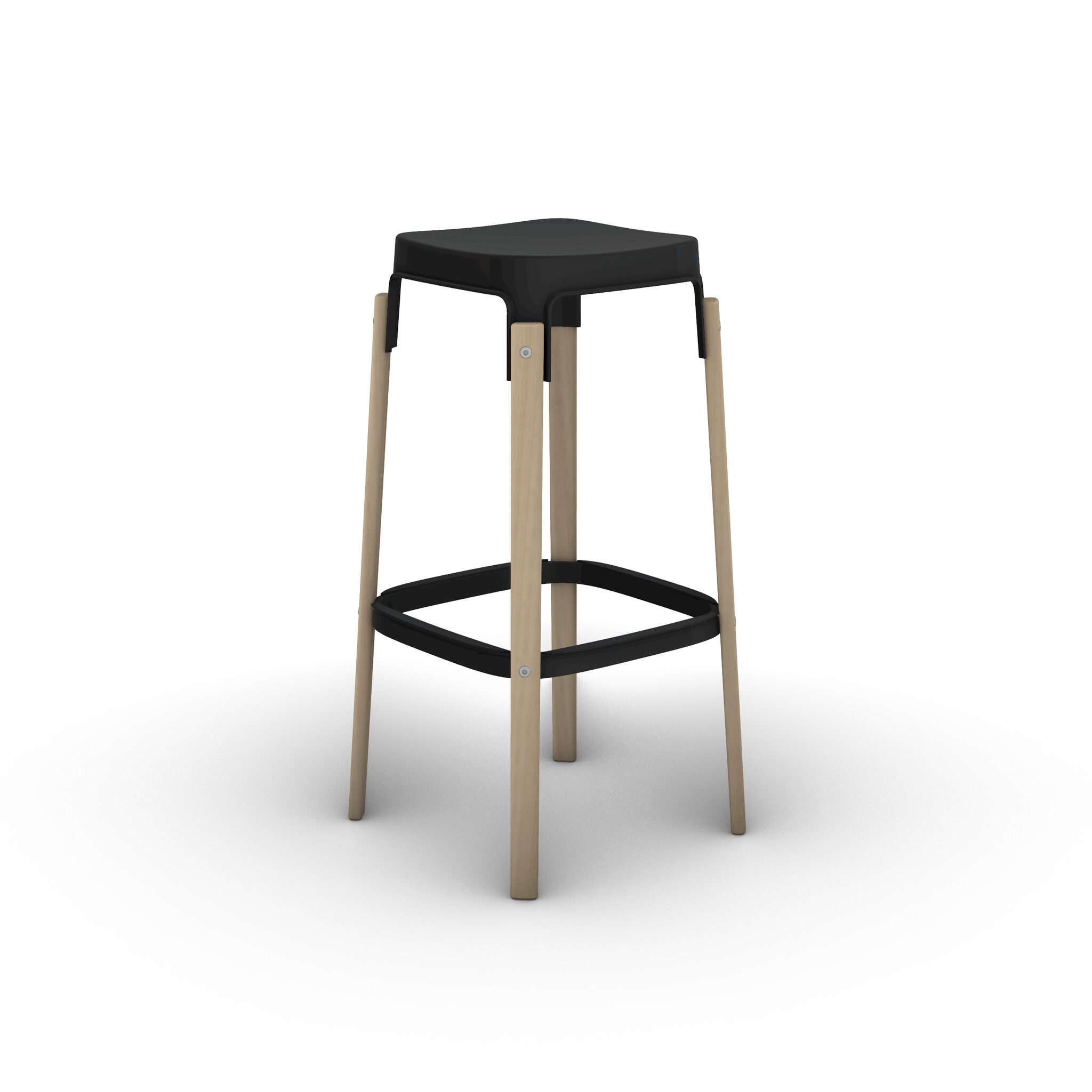 Steelwood Stool 3D Model