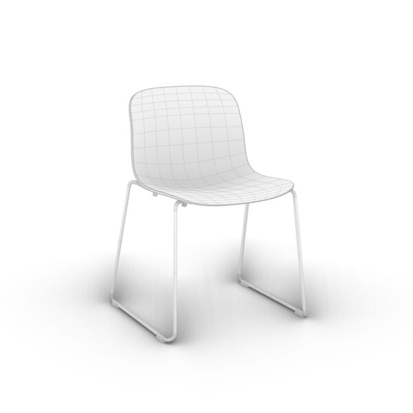 Troy Chair on Sledge 3D Model