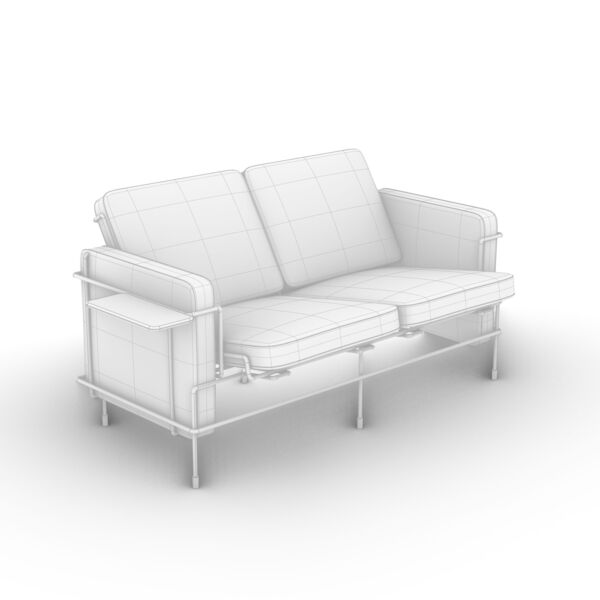 Magis Traffic Sofa 2 Seats 3D model — clay shaded view
