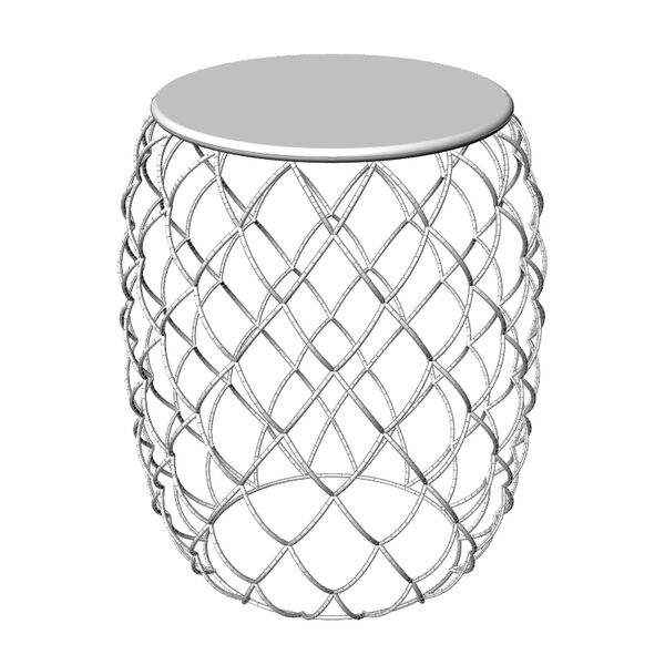 Magis Pina Low Table 3D model — clay shaded view