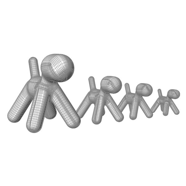 Magis Puppy 3D model — clay shaded view