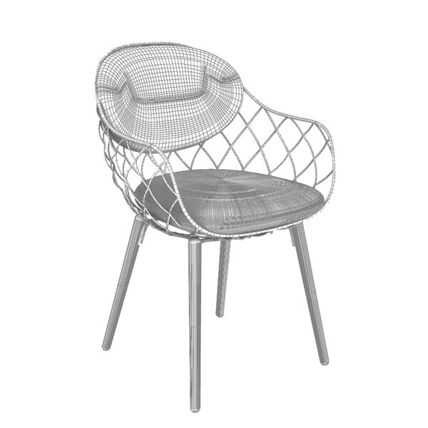 Magis Pina Chair 3D model — clay shaded view