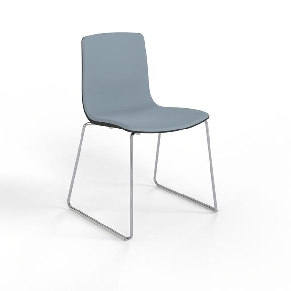 Sled-Base Shell Chair 01 3D model render view