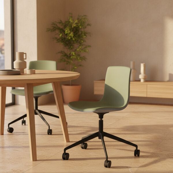 Swivel-Trestle Shell Chair 01 3D Model