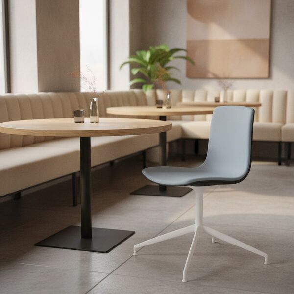Trestle-Base Shell Chair 01 3D Model