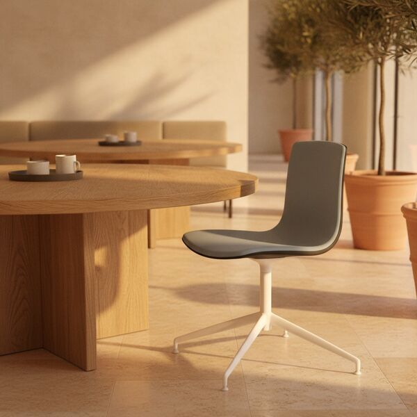Trestle-Base Shell Chair 01 3D model in a college and university interior scene