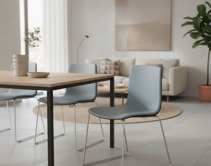 Sled-Base Shell Chair 01 3D Model