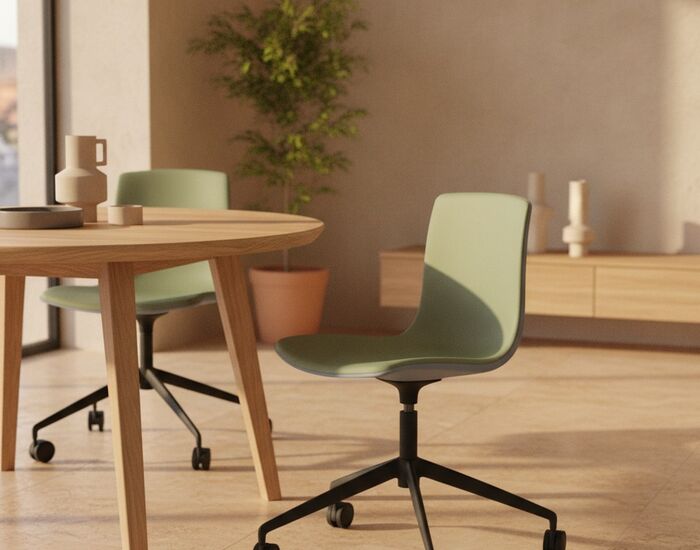 Swivel-Trestle Shell Chair 01 3D Model
