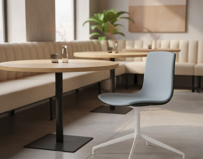 Trestle-Base Shell Chair 01 3D Model