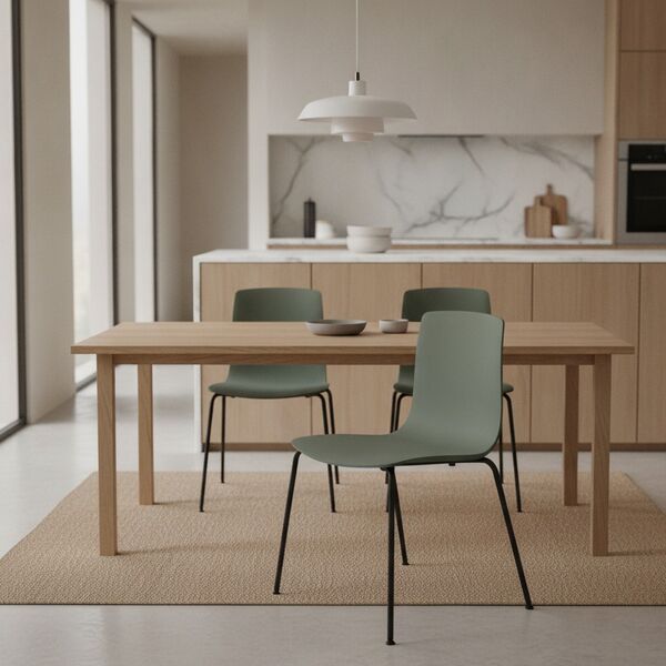 Metal-Leg Shell Chair 01 3D model in a kitchen interior scene