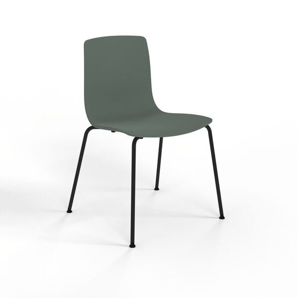 Metal-Leg Shell Chair 01 3D model render view