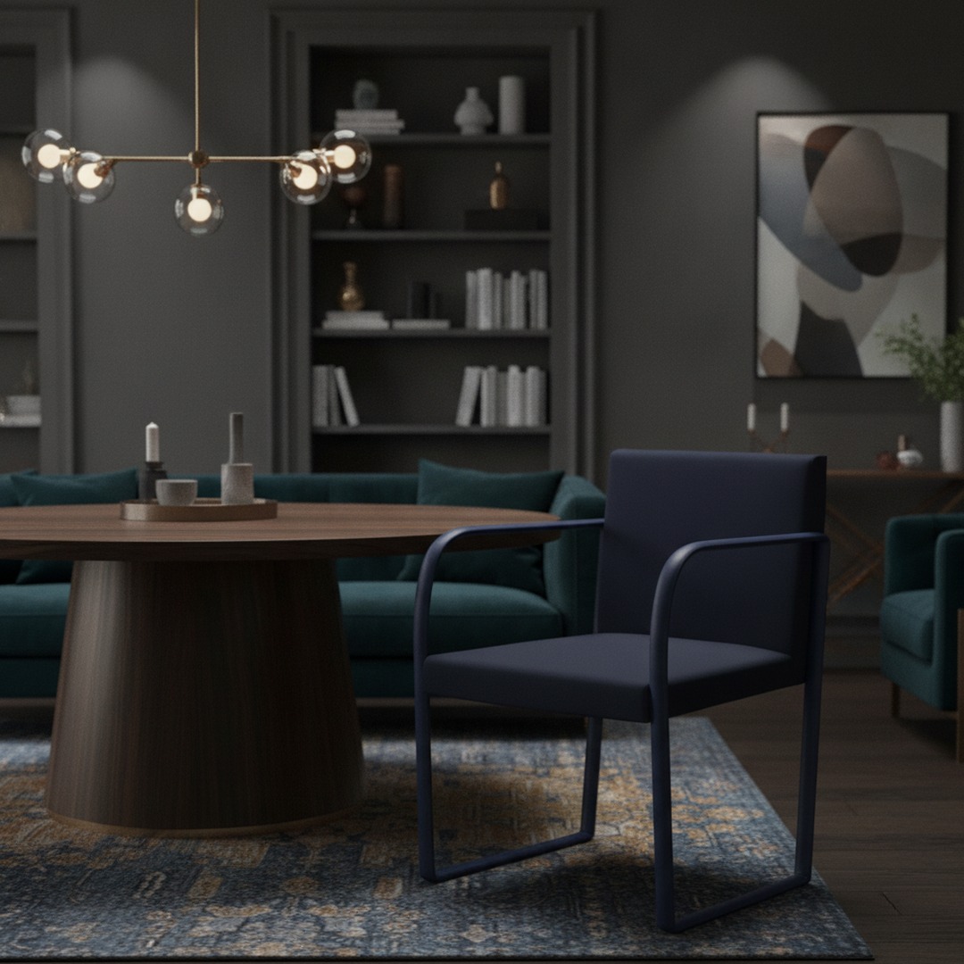 Upholstered Dining Chair 01 3D Model