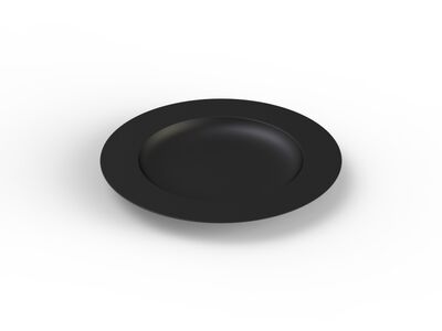 Ceramic Black Plate 02 3D Model