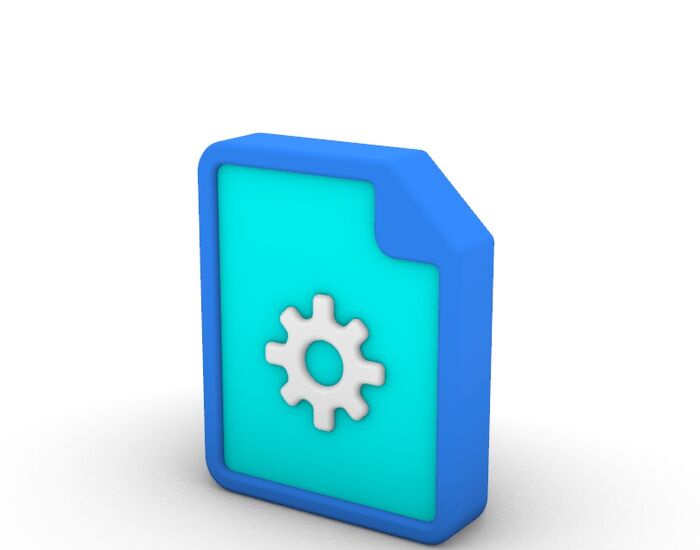 3D Cartoon Series Automated Task Icon 3D Model