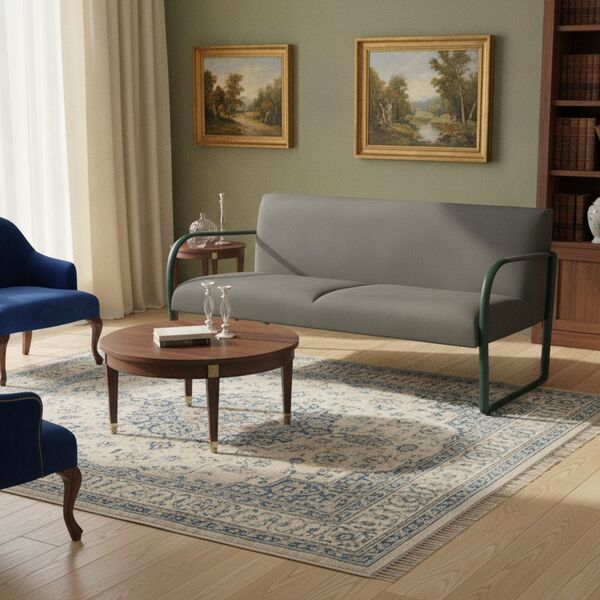 2-Seat Upholstered Sofa 01 3D model in a living room interior scene